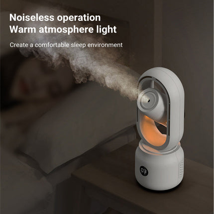 Bladeless Mini Cooling & Humidifier Fan with 4000mAh Battery | Portable Air Sprayer for Comfortable Air Quality