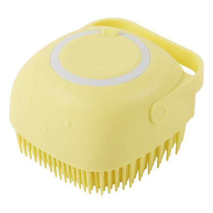 Silicone Dog Bath Brush with Shampoo Dispenser | Gentle Massage Tool for Effective Pet Cleaning