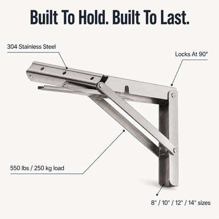 Wall Shelf Brackets, Collapsible Shelf Brackets for Workbench