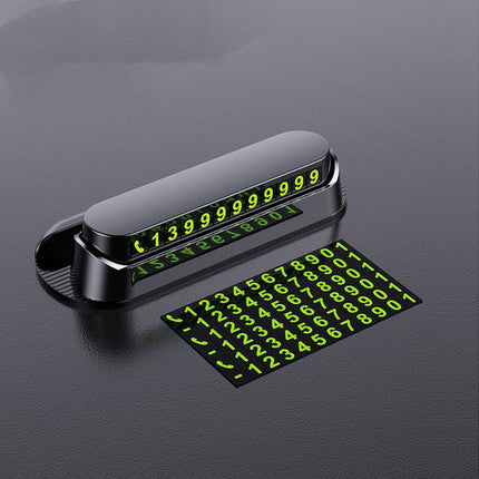 Luminous Car Parking Card & Air Freshener with Phone Holder | Enhanced Night Visibility for Safe Driving