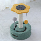 Cat Tree Scratching Rod with Six-Petal Sunflower Design | Multifunctional Toy for Cats to Play and Scratch