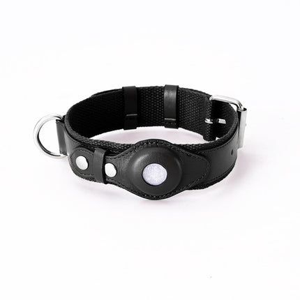 Airtag Leather Pet Collar with Adjustable Fit | Stylish Tracker Cover for Safety and Comfort