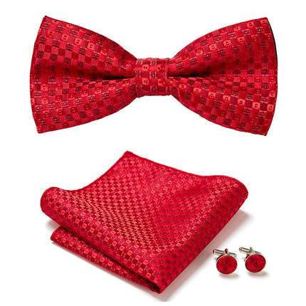 Bow Tie Set with Pocket Square and Cufflinks – image 14