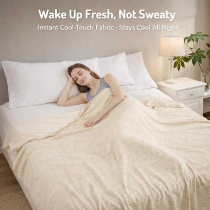 Cool Comfort | Queen Size Cooling Blanket with Q-Max >0.4 Fabric | Lightweight Summer Blanket for Hot Sleepers