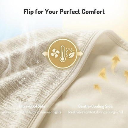 Cool Comfort | Queen Size Cooling Blanket with Q-Max >0.4 Fabric | Lightweight Summer Blanket for Hot Sleepers