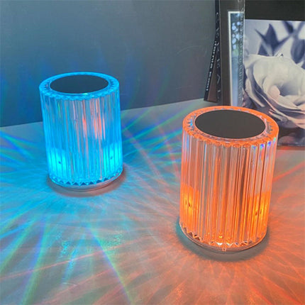 Faux Crystal LED Desk Lamp with RGB Lighting & Remote Control | Modern Touch Control for Customized Ambiance