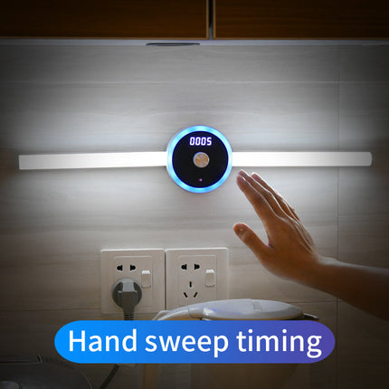 Smart LED Cabinet Light with Motion Sensor & Clock Timer | Multifunctional Lighting for Home Convenience