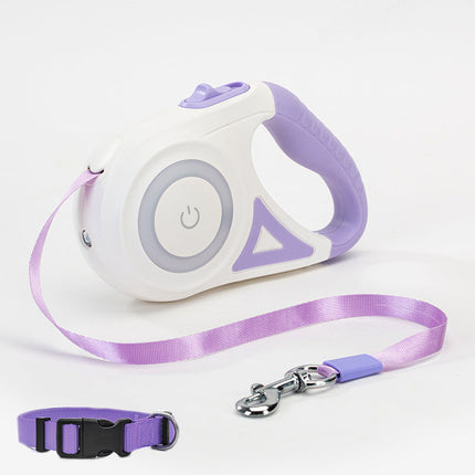 Retractable Dog Leash with Spotlight and One-Handed Locking System | Safe and Comfortable Control for Pets