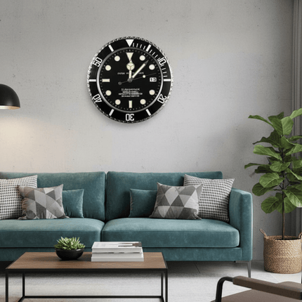 Wall Clocks, Silent Wall Clock 13 Inch, Stainless Steel Analog Clock with Luminous Hands, Home Decor for Living Room