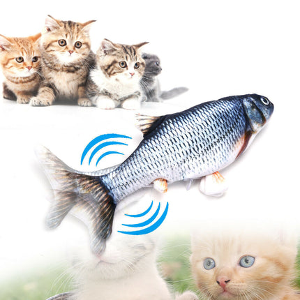 Realistic Electric Fish Cat Toy with USB Rechargeable Design | Interactive Playtime for Cats with Catnip Infusion
