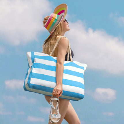 Large Beach Tote Bag with Zipper – image 32
