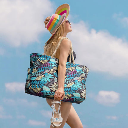Sandproof Mesh Beach Bag with Bottle Pockets – image 39