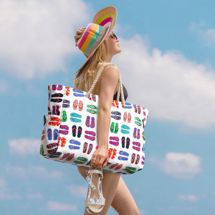 Beach Bag for Women, Large Beach Tote Bag with Zipper – image 46