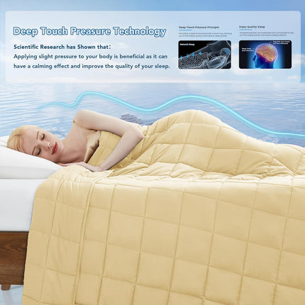 Cozy Comfort | Weighted Blanket with Cooling Microfiber | All-Season Softness for Ultimate Relaxation