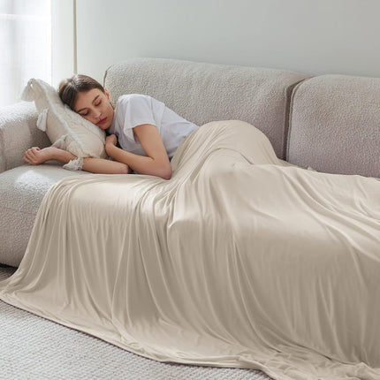 Cozy Comfort | Summer Cooling Blanket for Hot Sleepers with Bamboo Rayon | Lightweight Throw for Travel and Outdoor Use