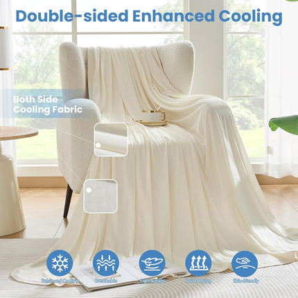 Cooling Blanket Collection | Soft Lightweight Summer Blanket for Hot Sleepers | Ideal for Night Sweats on Bed or Couch