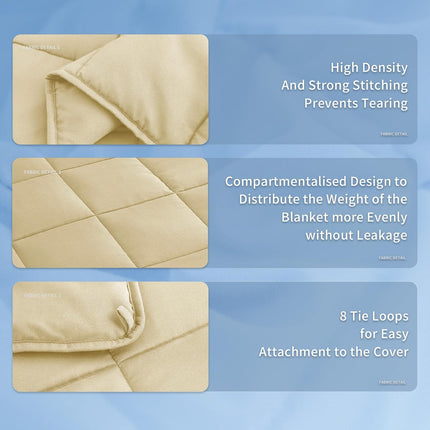 Cozy Comfort | Weighted Blanket with Cooling Microfiber | All-Season Softness for Ultimate Relaxation