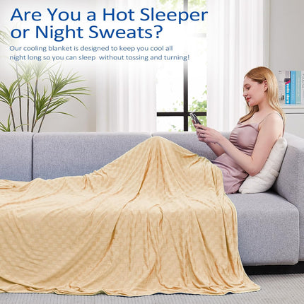 ChillEase | Cooling Blanket for Hot Sleepers with Arc-Chill Technology | Soft & Breathable for Year-Round Comfort