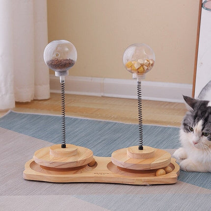 Cat Treat Dispenser Toy with Adjustable Holes | Engaging Interactive Play for Healthy Activity