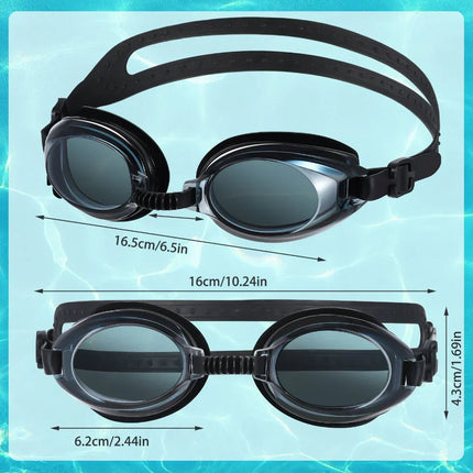 Swim Goggles for Adults, Pool Goggles with Wide View and Adjustable Strap