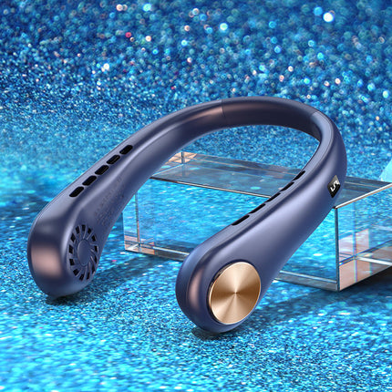 Bladeless Neck Fan with 360° Surround Coolness | Stylish Hands-Free Design for Comfort and Safety