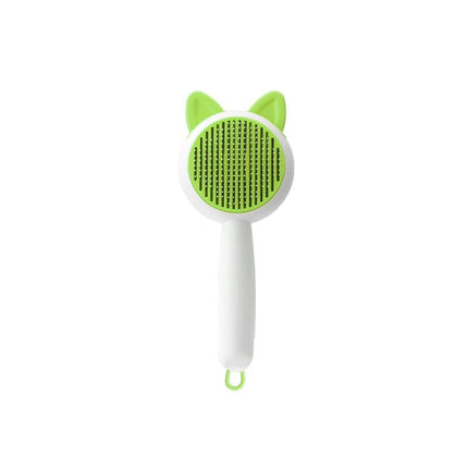 Cat Hair Removal Comb with One-Click Cleaning Feature | Easy Grooming Tool for Cats with Gentle Massage Action