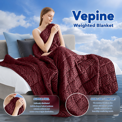 Cozy Comfort | Dots Weighted Blanket with Cooling Microfiber | All-Season Softness for Ultimate Relaxation