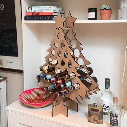 Wooden Advent Calendar for Men, Christmas Advent Calendar for Beer