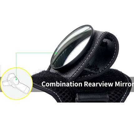Bike Mirror for Wrist, Bicycle Rear View Mirror with Adjustable Strap and Key Pocket