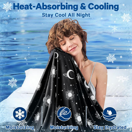 Cozy Comfort | Cooling Blanket with Double-Sided Fabric | Lightweight Summer Blanket for Hot Sleepers and Travel