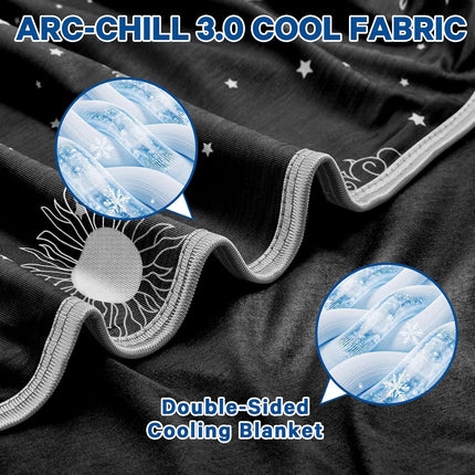 Cozy Comfort | Cooling Blanket with Double-Sided Fabric | Lightweight Summer Blanket for Hot Sleepers and Travel