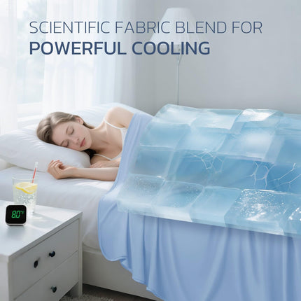 Cool Comfort | Queen Size Cooling Blanket with Q-Max >0.4 Fabric | Lightweight Summer Blanket for Hot Sleepers