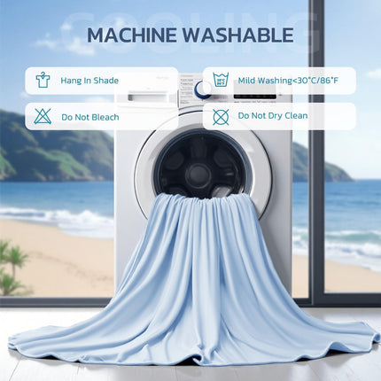 Cool Comfort | Queen Size Cooling Blanket with Q-Max >0.4 Fabric | Lightweight Summer Blanket for Hot Sleepers