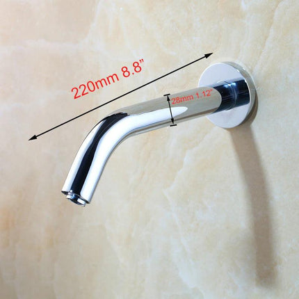 Wall Mounted Bathroom Sink Faucet with Sensor, Auto Shut Off Brass Faucet – image 6
