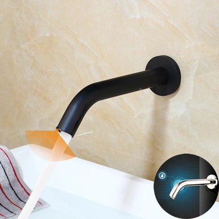 Touchless Bathroom Faucet, Wall Mounted Bathroom Sink Faucet with Sensor and Auto Shut Off in Brass
