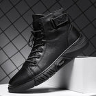 Black Boots for Men, Mens Leather Boots with Cushioned Insole – image 6
