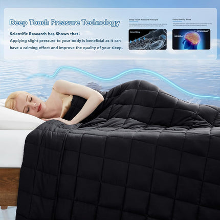 Cozy Comfort | Weighted Blanket with Cooling Microfiber | All-Season Softness for Ultimate Relaxation