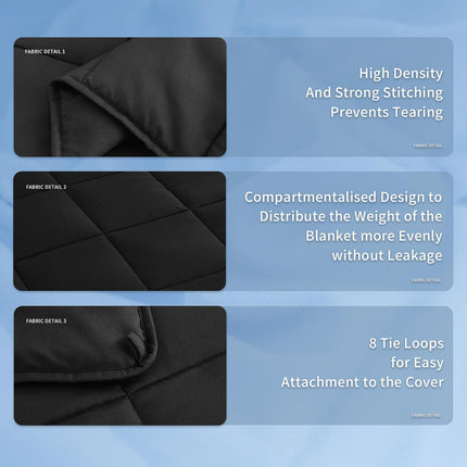 Cozy Comfort | Weighted Blanket with Cooling Microfiber | All-Season Softness for Ultimate Relaxation