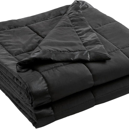 Windom Collection | Down Alternative Blanket with Moisture-Wicking Treatment | Lightweight & Soft Bed Cover for All Seasons, Satin Trim