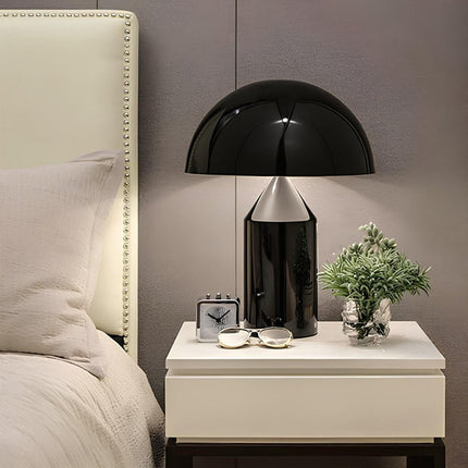 Dimmable Table Lamp with USB Rechargeable LED | Sleek Metal Mushroom Design for Stylish Illumination