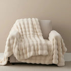 Flannel Throw Blanket, Bubble Blanket for Sofa and Bed, Lightweight Soft Blanket for All Seasons