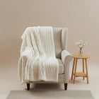 Faux Fur Throw Blanket for Sofa and Bed, Plush Fleece Blanket with Bubble Texture, Soft Couch Throw for All Seasons