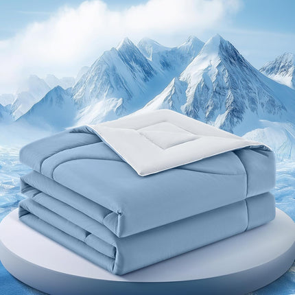 Cooling Comforter | Double-Sided Cooling Blanket for Hot Sleepers | Breathable Ice Fabric for Ultimate Comfort