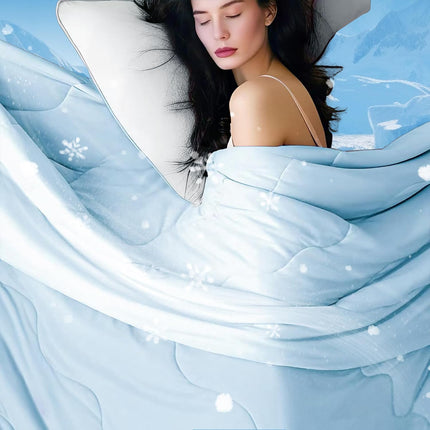 Cooling Comforter Set | Lightweight Cooling Blanket with Cooling Pillowcases | Moisture-Wicking Fabric for Hot Sleepers