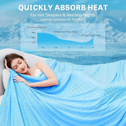 Chill Comfort | Cooling Summer Blanket with Double-Sided Cold Effect | Breathable & Lightweight for Hot Sleepers