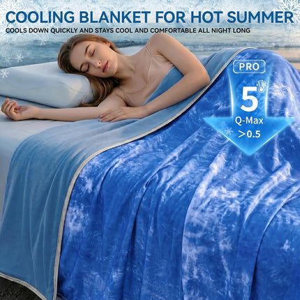 Cozy Nights | Cooling Throw Blanket for Hot Sleepers with Arc-Chill Technology | Lightweight & Breathable Summer Comfort