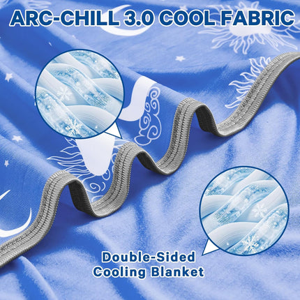 Cozy Comfort | Cooling Blanket with Double-Sided Fabric | Lightweight Summer Blanket for Hot Sleepers and Travel