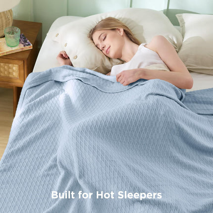 Cozy Comfort | Cooling Bamboo Rayon Blanket for Hot Sleepers | Lightweight & Breathable Summer Throw for Bed and Couch