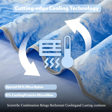Chill Comfort | Cooling Blanket with Ultra-Cool Fabric | Lightweight & Breathable for Hot Sleepers