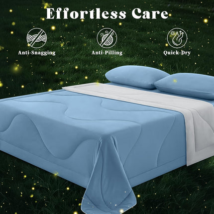 Cooling Comforter | Double-Sided Cooling Blanket for Hot Sleepers | Breathable Ice Fabric for Ultimate Comfort